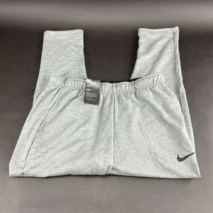 Nike Men's Dry Charcoal Heather Black Fleece Training Pants CJ4325-071 Size XL